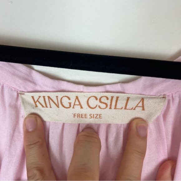 KINGA CSILLA Recycled Liberty Dress in Pink Free Size - Picture 4 of 6